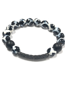 Black and White Zebra Beads