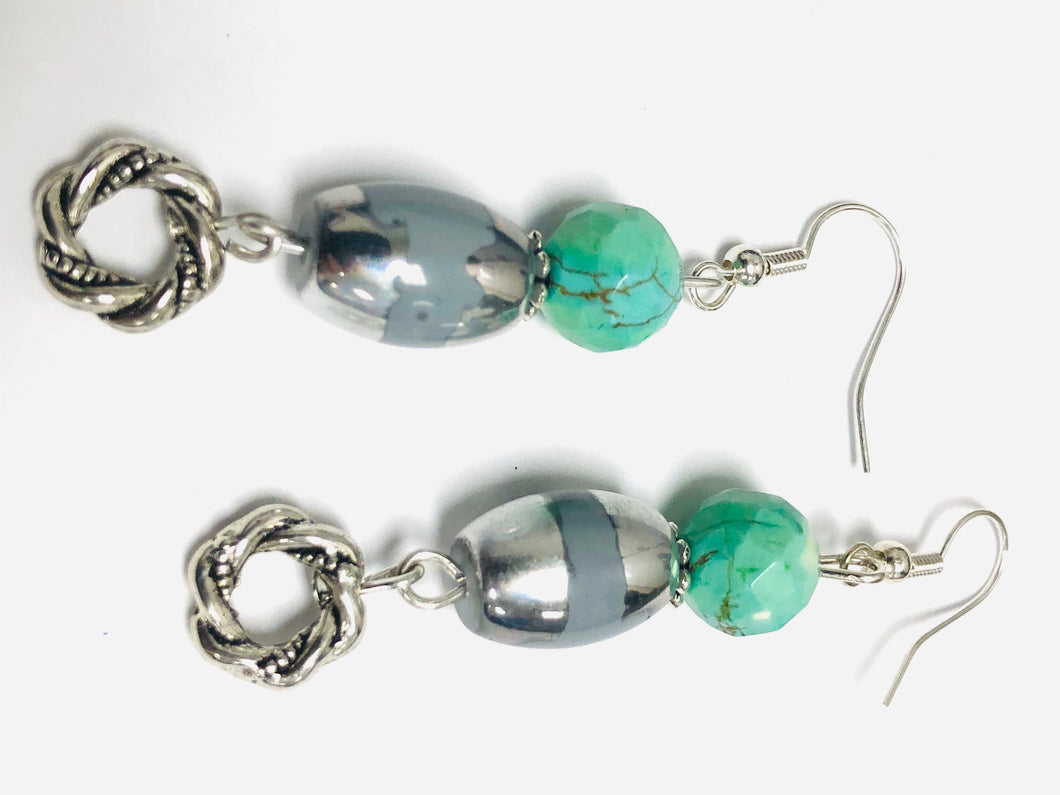 Silver Drop with Turquoise